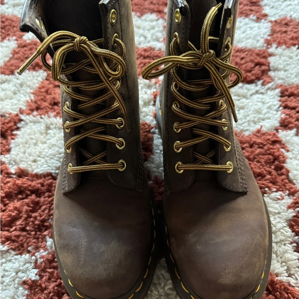 Dr. Martens Brown Leather Lace Up Boots with Sturdy Sole - Picture 6 of 7